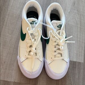 Nike Off-White and Teal Sneakers